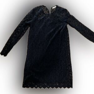 Mango black/dark blue lace dress